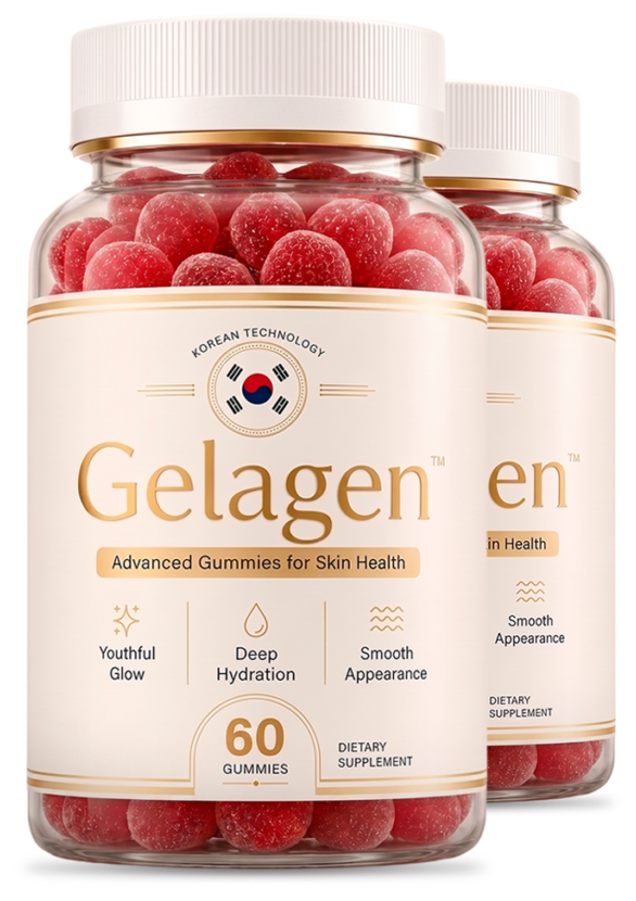 2 Bottles of Gelagen skin health gummies