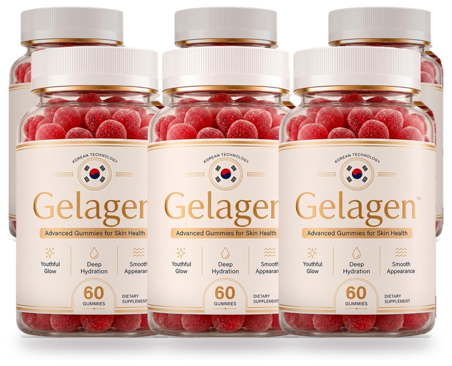 6 Bottles of Gelagen skin health gummies